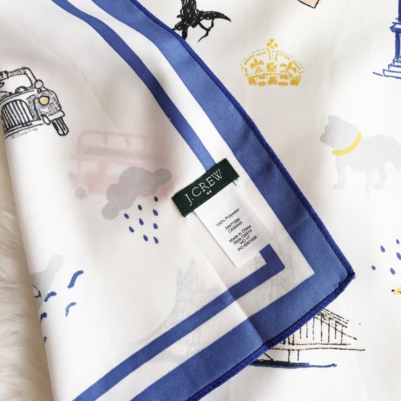 J. Crew Factory London Print Neck Scarf - Picture 4 of 4